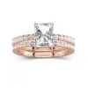 Prong Wedding Ring Set 2.00ct Moissanite