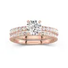 Prong Wedding Ring Set 1.00ct Moissanite