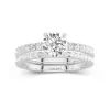 Prong Wedding Ring Set 1.00ct Moissanite