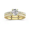 Prong Wedding Ring Set 1.00ct Moissanite