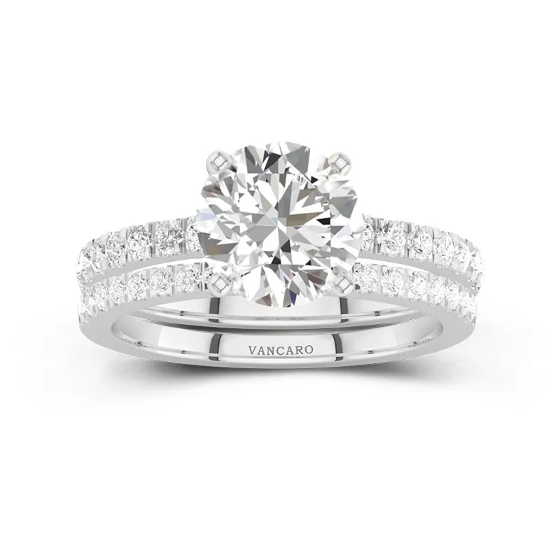 Griffe Ensemble d'alliances 2.00ct Moissanite