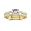 18K Gold East West Straight Shank Bridal Set