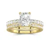 14K Gold Moissanite Wedding Ring Set