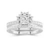 14K White Gold Moissanite Bridal Set