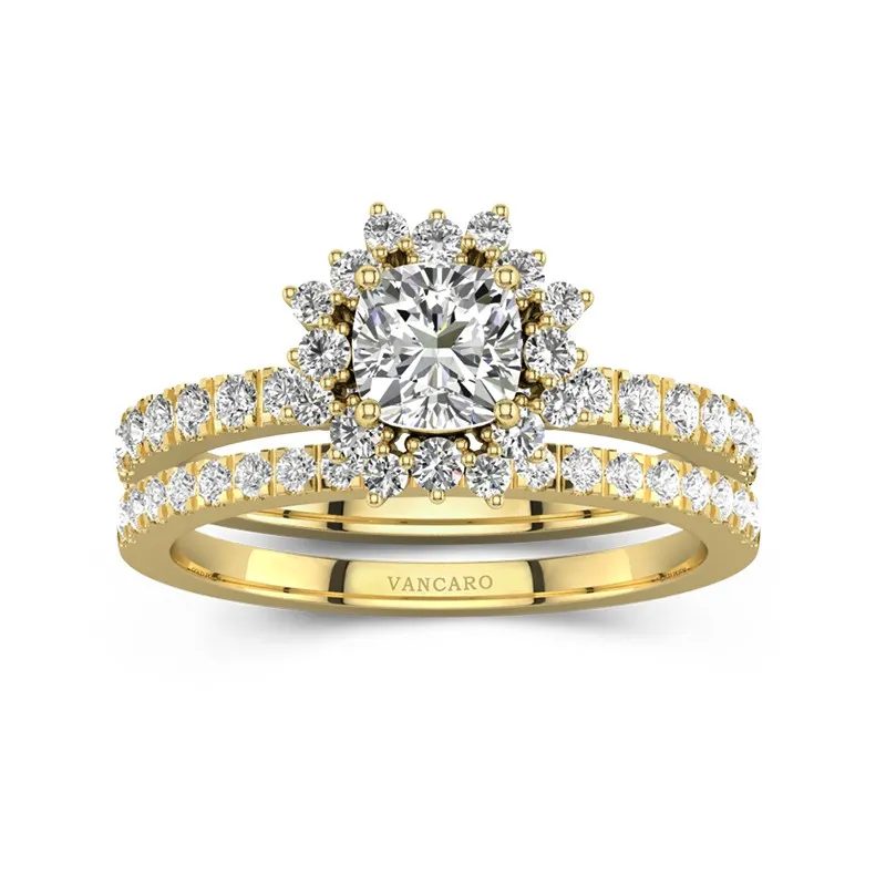 14K Gold Moissanite Bridal Set