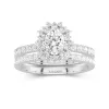 14K White Gold Moissanite Bridal Set