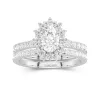 18K White Gold Moissanite Bridal Set