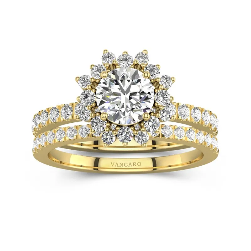 14K Gold Moissanite Bridal Set