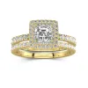 1.00ct Moissanite Bridal Set 14K Gold