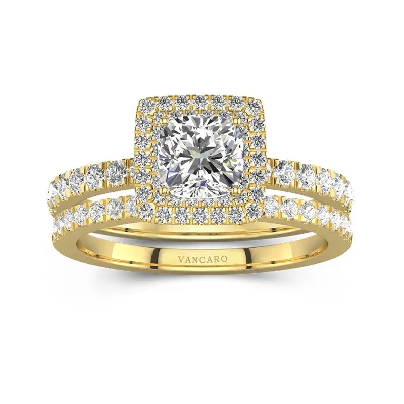 1.00ct Moissanite Bridal Set 18K Gold