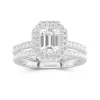 1.00ct Moissanite Ensemble nuptial Or blanc 18 carats