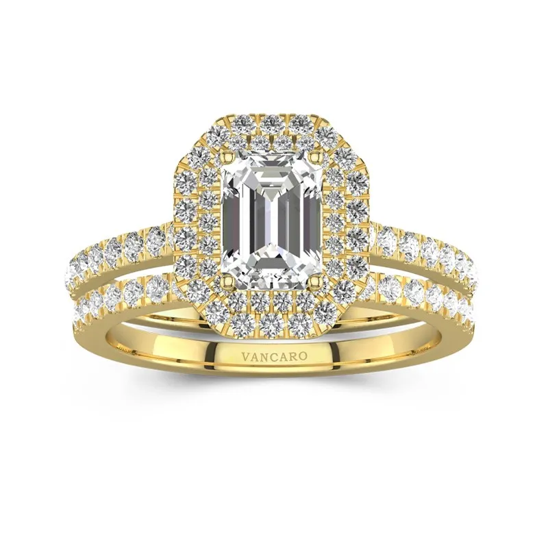 1.00ct Moissanite Bridal Set 18K Gold