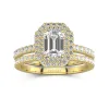 1.00ct Moissanite Ensemble nuptial Or 14 carats