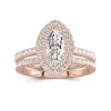 1.00ct Moissanite Bridal Set 14K Rose Gold