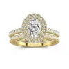 1.00ct Moissanite Bridal Set 18K Gold