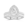 1.00ct Moissanite Ensemble nuptial Argent sterling 925