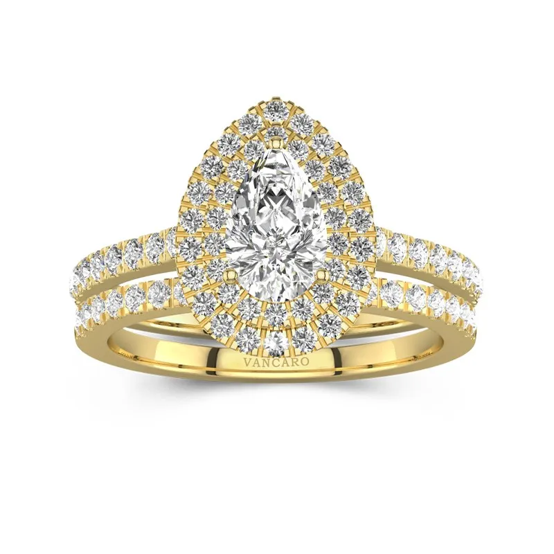 1.00ct Moissanite Bridal Set 14K Gold