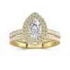 1.00ct Moissanite Bridal Set 18K Gold