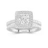 1.00ct Moissanite Bridal Set 18K White Gold