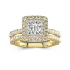 1.00ct Moissanite Bridal Set 18K Gold