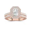 1.00ct Moissanite Bridal Set 14K Rose Gold