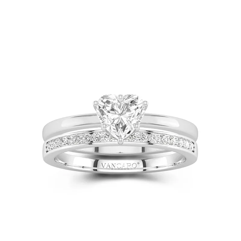 925 Sterling Silver Moissanite Bridal Set