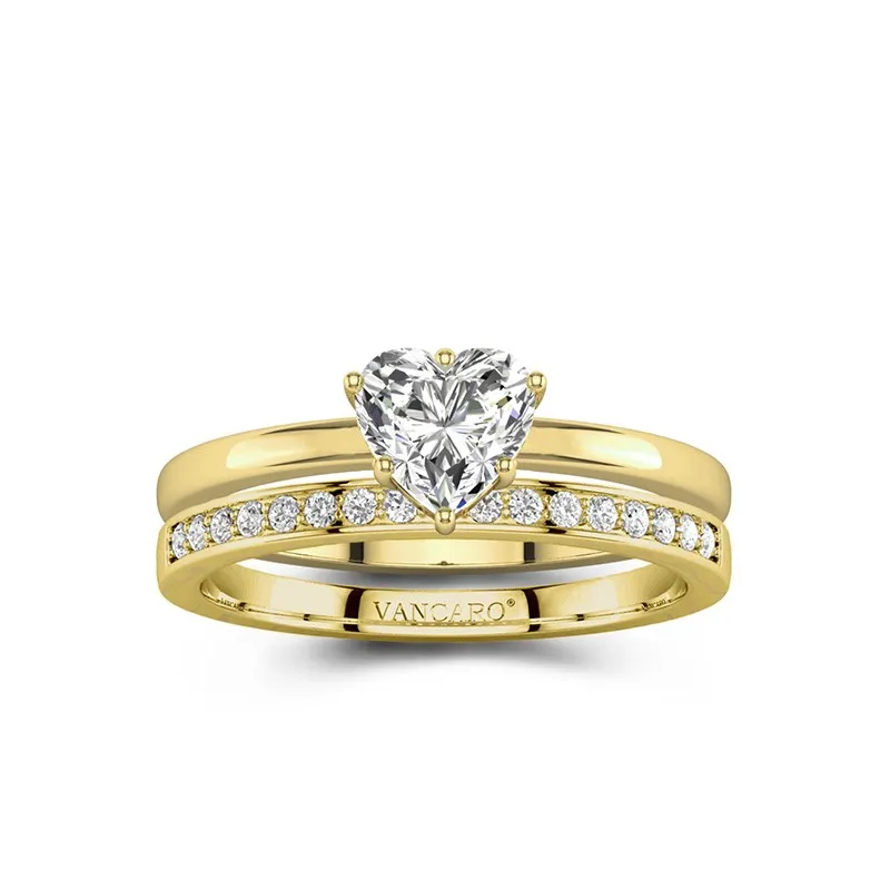 18K Gold Moissanite Bridal Set