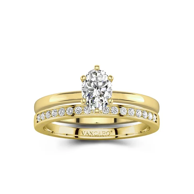 14K Gold Moissanite Bridal Set