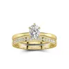 18K Gold Moissanite Bridal Set