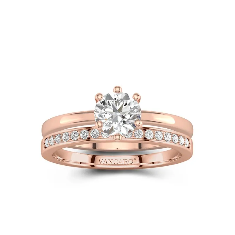 14K Rose Gold Moissanite Bridal Set