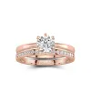 14K Rose Gold Moissanite Bridal Set