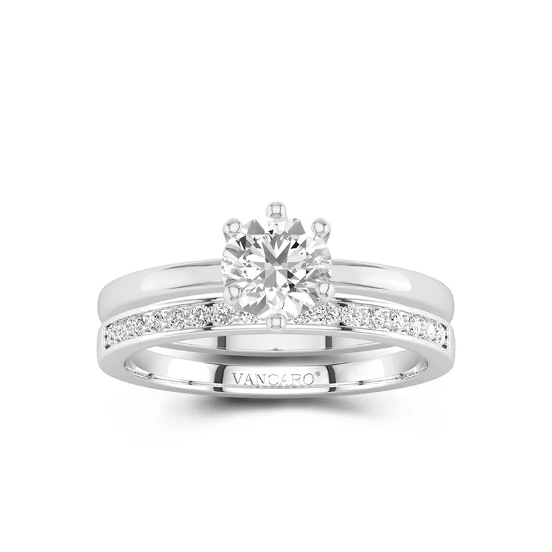 18K White Gold Moissanite Bridal Set