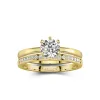 14K Gold Moissanite Bridal Set