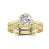 Understated Round 1.00ct Moissanite Wedding Ring Set