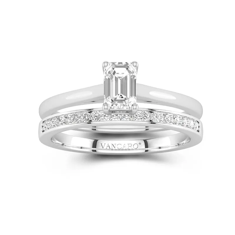 Cathédrale Ensemble nuptial 1.00ct Moissanite