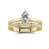 Cathedral Bridal Set 1.00ct Moissanite