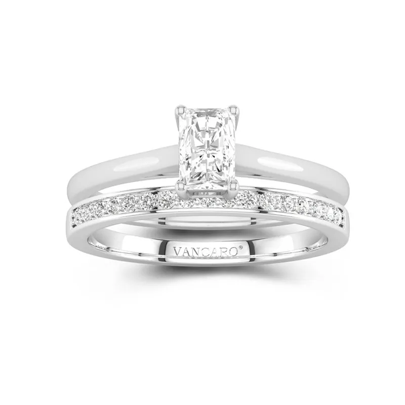 Cathedral Bridal Set 1.00ct Moissanite