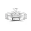 Cathedral Bridal Set 1.00ct Moissanite