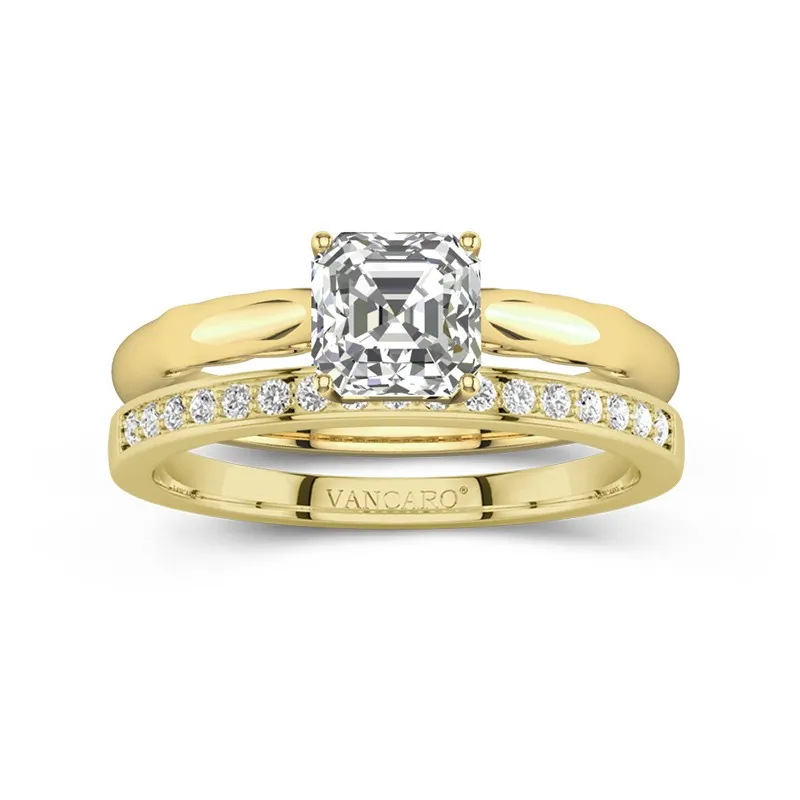 Timeless Asscher Cut Wedding Ring Set