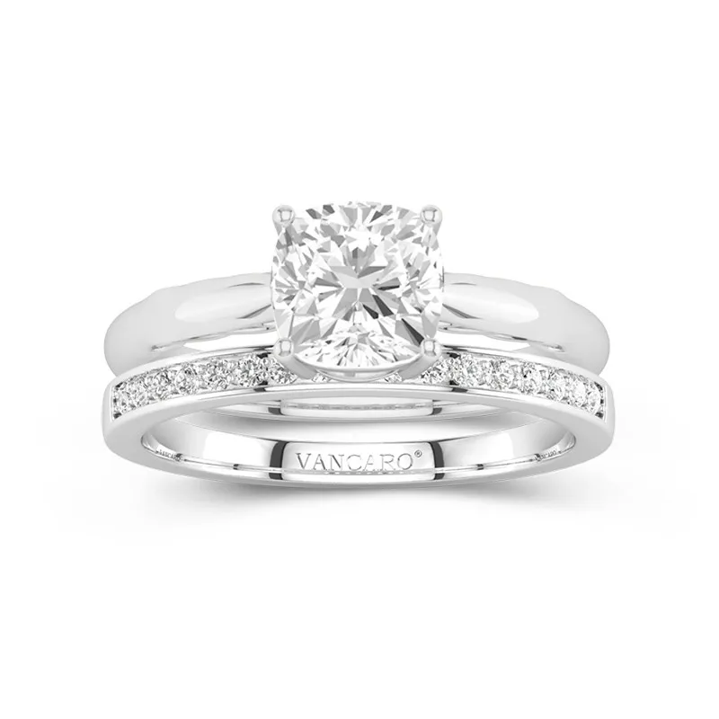 Timeless Cushion Cut Wedding Ring Set