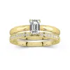 Timeless Emerald Cut Wedding Ring Set