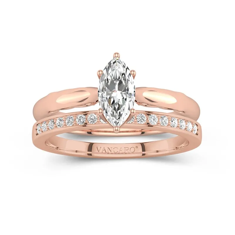 Timeless Marquise Cut Wedding Ring Set