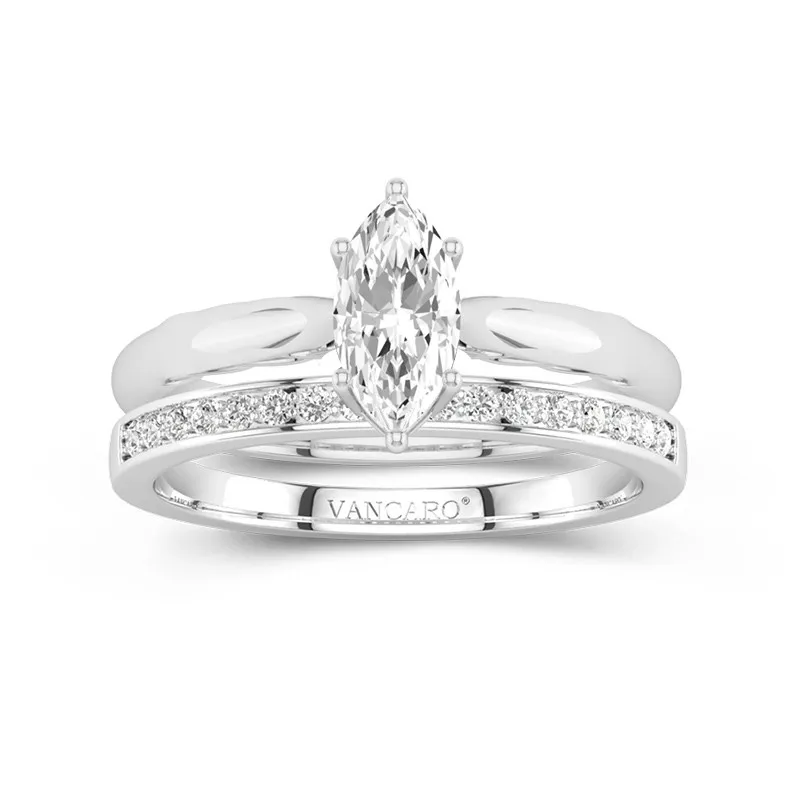 Timeless Marquise Cut Wedding Ring Set