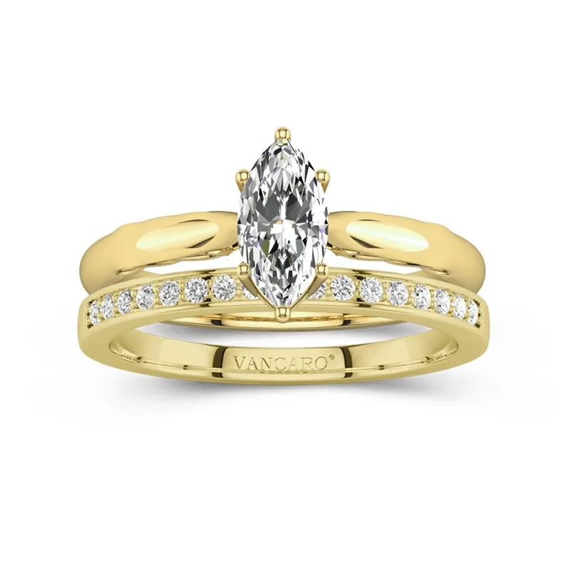 Timeless Marquise Cut Wedding Ring Set