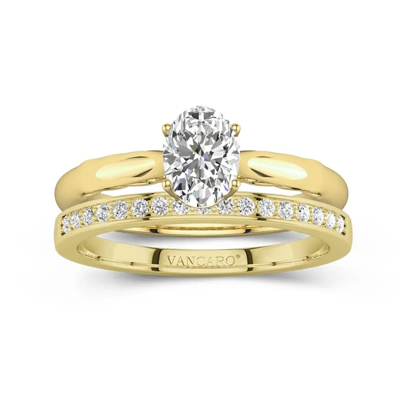 Timeless Oval Cut Wedding Ring Set