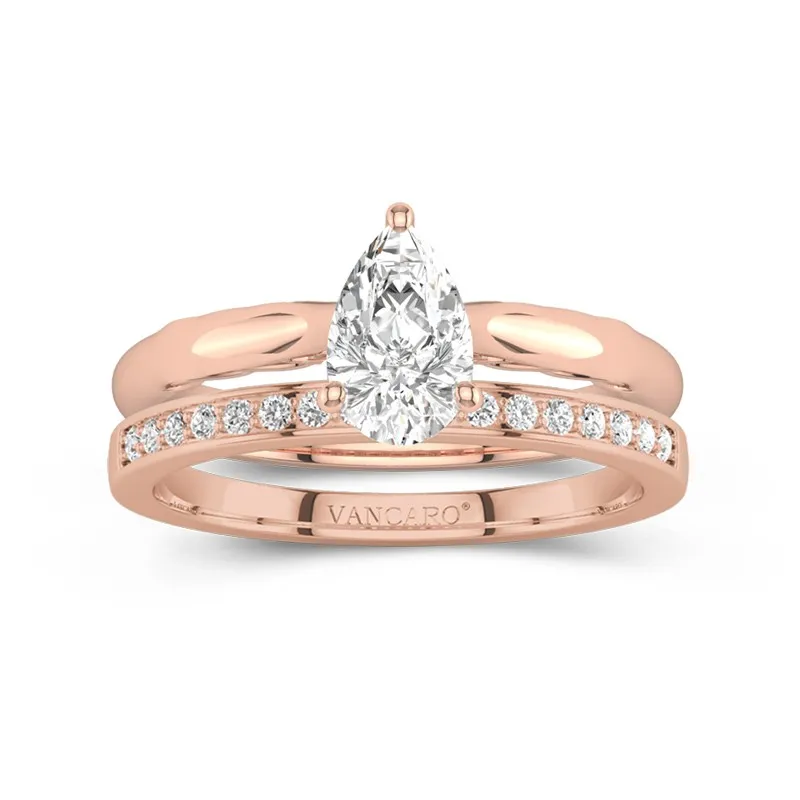 Timeless Pear Cut Wedding Ring Set