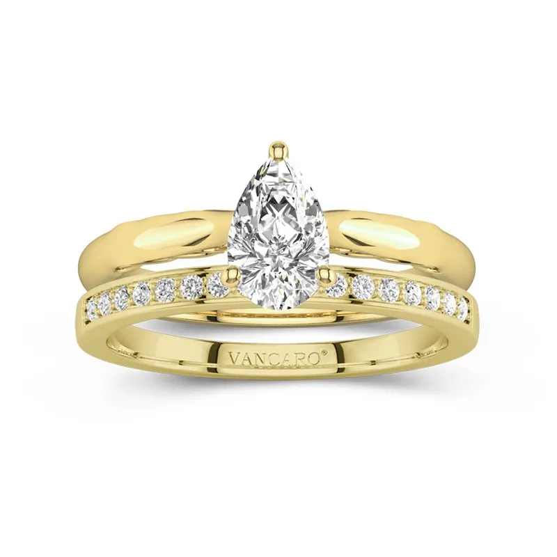 Timeless Pear Cut Wedding Ring Set