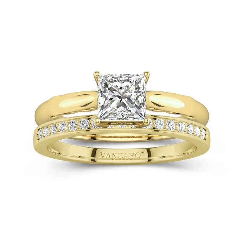 Timeless Princess Cut Wedding Ring Set