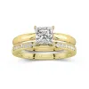 Timeless Princess Cut Wedding Ring Set