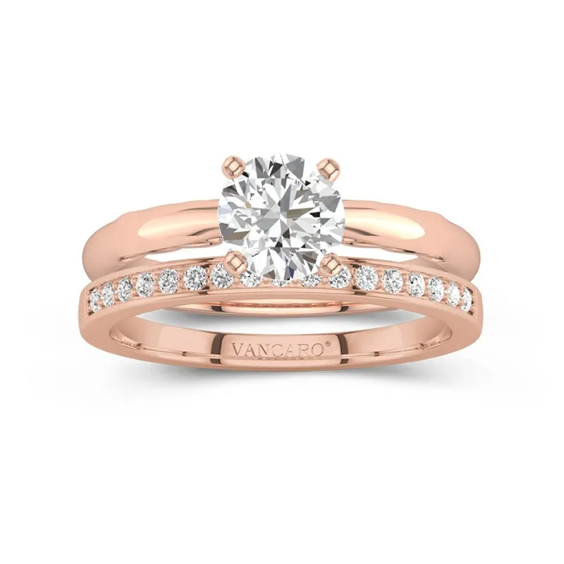 Timeless Round Cut Wedding Ring Set